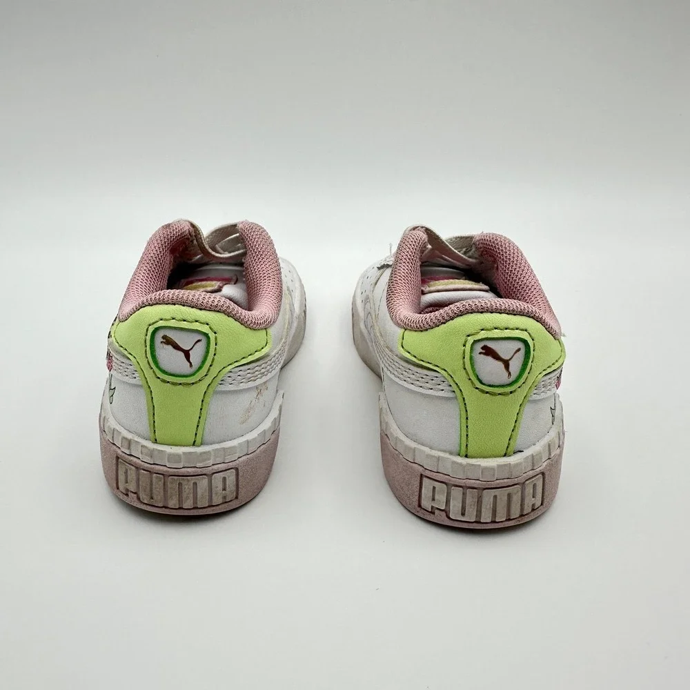Puma Cali Star In Bloom Toddler 5C White‎ Pink Floral Butterfly Sneakers